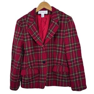 Vintage Jones NY Tartan‎ Academia Blazer